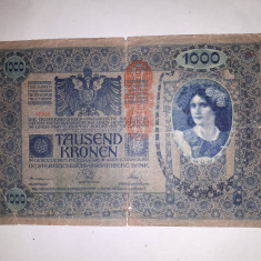1000 kronen 1902 Austria Ungaria supratipar / scrie si romana "una mie coroane"