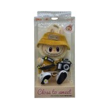 Figurina Mokoko Close to Sweet - Labubu Explorator cu Aparat Foto cu sunet si blitz, breloc vinyl &amp; plus