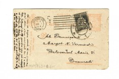 Carte postala, Nicolae Vermont catre Margot N. Vermont, 1924