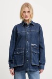Karl Lagerfeld Jeans geacă jeans culoarea bleumarin, de tranzitie, A3W11004
