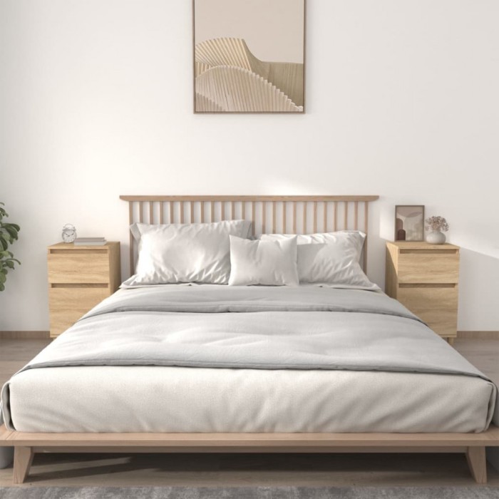 vidaXL Noptiere, 2 buc., stejar sonoma, 40x35x70 cm, lemn prelucrat 819699