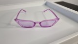 Ochelari de soare Cat Eye Retro - Rama violet Lentile violet, Ochi de pisica, Unisex, Protectie UV 100%