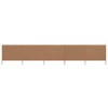 VidaXL Paravan anti-v&acirc;nt cu 5 panouri, gri taupe, 600 x 160 cm textil