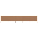 VidaXL Paravan anti-v&acirc;nt cu 5 panouri, gri taupe 600x120 cm, textil