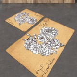 Set 2 Covorase de Baie Vintage Roses, Chilai Home