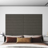 Panouri de perete 12 buc. gri &icirc;nchis 90x15 cm catifea 1,62 m&sup2;