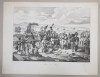 MONUMENT ELEVE A MARENGO ( RIDICAREA MONUMENTULUI DE LA MARENGO ) , LITOGRAFIE de C. MOTTE , MONOCROMA , MIJLOCUL SEC . XIX, PREZINTA O LIPITURA LA P