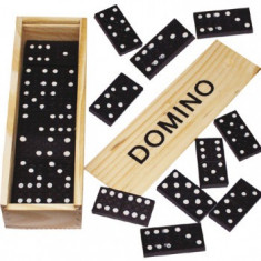 Domino in cutie de lemn 16x15 cm cu instructiuni foto