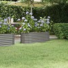 Gossi strat inaltat gradina gri 114x40x36cm otel vopsit electrostatic