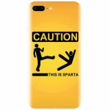 Husa silicon pentru Apple Iphone 8 Plus, This Is Sparta Funny Illustration