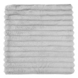 Fată de pernă decorativă flanel, Gri deschis, 45x45 cm, cu fermoar, CMCLASS