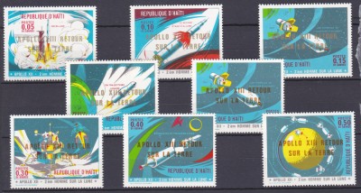 DB1 Cosmos Haiti 1971 Supratipar Apollo 13 8 v. MNH foto