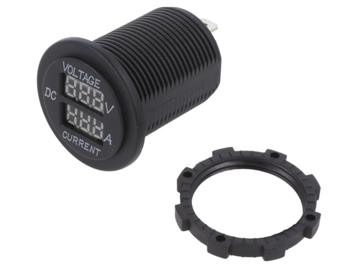Voltmetru digital 5-30V DC, 1-15A