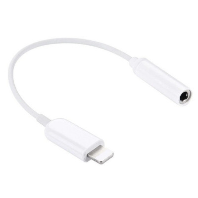 Adaptor USB-iphone - Jack 3.5mm, lungime 11 cm - Alb foto