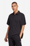 Adidas Originals polo de bumbac Essentials culoarea negru, uni HR8677-black