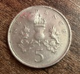 C50 - Moneda foarte veche - Anglia - 5 new pence - 1970