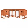 Cusca Iepuri Exterior Lemn Brad Maro 250x192x105cm, Spatiu Joaca, 2 Rampe Anti-derapante, Rezistenta Apa