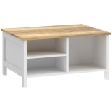 HOMCOM Ladă de Depozitare pentru Interior, 80x60x40 cm, cu Capac Rabatabil, Stil Nordic, Culoare Lemn | Aosom Romania