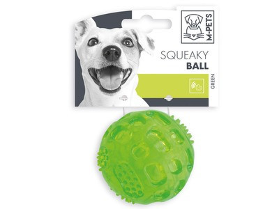 Minge pentru caini SQUEAKY M-PETS, verde, &amp;Oslash; 6.3 cm AnimaPet MegaFood foto