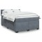vidaXL Pat box spring cu saltea, gri &icirc;nchis, 140x190 cm, catifea 3286319
