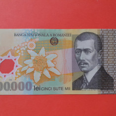 Bancnota 500000 lei 2000 semnatura Ghizari aUNC