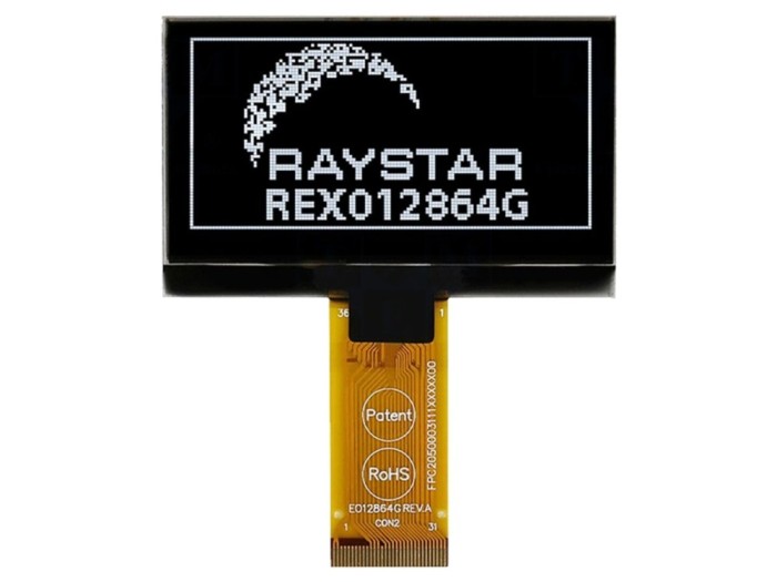 Afișaj OLED grafic 2,42" alb