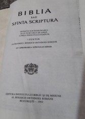 Biblia sau Sfanta Scriptura - 1982 - Tiparita sub indrumarea si cu purtarea de grija a Prea Fericitului Parinte Iustin