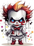 Sticker decorativ, Horror, Waterproof, Alb, 80 cm, 1306STK-10