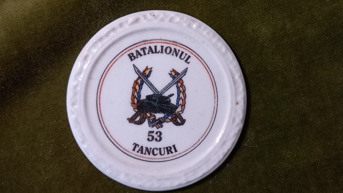 PLACHETA CERAMICA - BATALIONUL 53 TANCURI