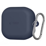 Husa Tech-Protect Silicone Hook pentru Samsung Galaxy Buds4 / Buds4 Pro, Bleumarin