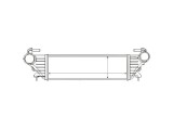 Intercooler Fiat 500L, 09.2012-, motor 0.9 TwinAir Turbo, 1.4 Multiair Turbo, benzina, cutie manuala, cu/fara AC, aluminiu brazat/plastic, 572x128x50