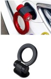 Ornament Carlig Remorcare Auto Negru Racing ALM - Decorativ, Autoadeziv 110x78mm