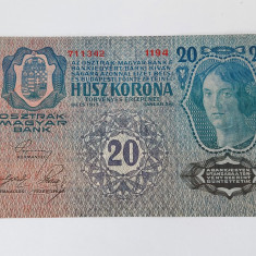 Lot de 15 Bancnote Austro - Ungaria - Perioada 1912-1916