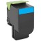 Toner Lexmark 80C2XCE, cyan, 4 k