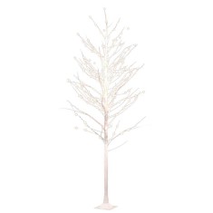 Mesteacan cu LED, alb, 240 LED-uri alb calde, 300 cm foto