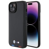 Husa pentru Apple iPhone 15 Plus, BMW, Stamp Tricolor, Neagra