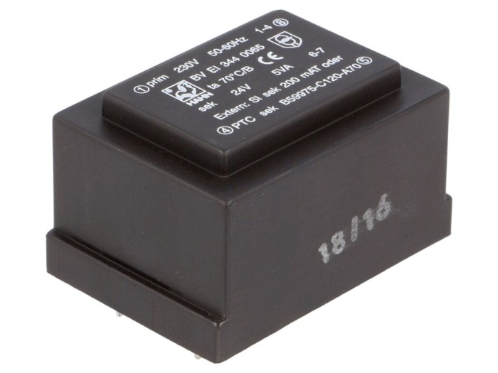 Transformator &icirc;ncapsulat 5VA 230V 24V PCB