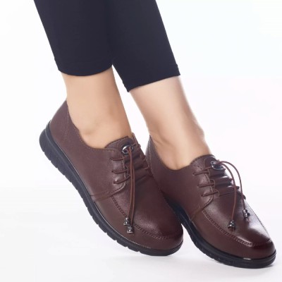 Pantofi casual magda maro piele ecologica, 36 foto