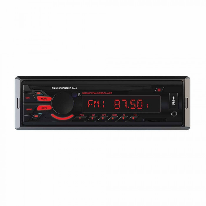 Radio MP3 player auto PNI Clementine 8440, 4x45w, 12V, 1 DIN, cu SD, USB, AUX, RCA