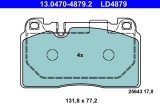 ATE 13.0470-4879.2 ATE Ceramic set placute frana,frana disc