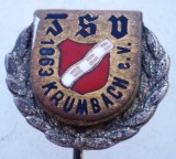 II.185 GERMANIA INSIGNA STICKPIN SPORT FOTBAL CLUB TSV 1863 KRUMBACH E.V.