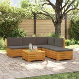 vidaXL Set de canapele de exterior 6 Bucată Maro Lemn Solid de Acacia 3403114