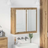 Dulap cu oglinda pentru baie Stejar Artizanal 60 x 20 x 60 cm
