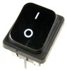 Intrerupator Basculant IP65 INTERB&Auml;R 3627-201.22, 250V, 16A, 2 Circuite, Negru, 30x22mm