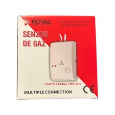 Detector de Gaz 9 - 12 V-DC 220v, Cablu 3 Metrii si Conectare Multipla Roval