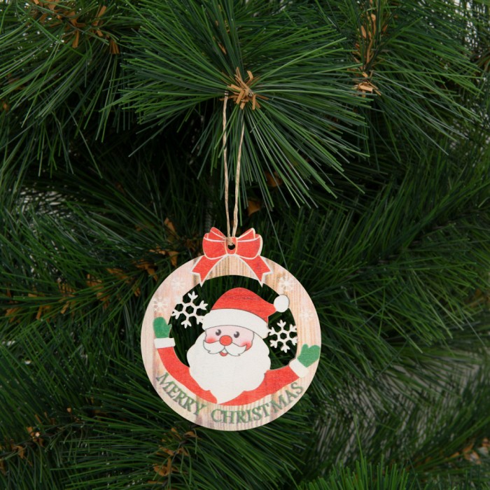 Decor de brad - Mos Craciun - 8,5 x 9,5 cm