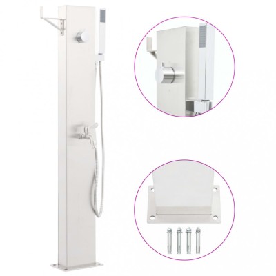 vidaXL Robinet de duș pentru grădină, 110 cm, oțel inoxidabil 48206 foto