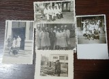 Set de 4 fotografii, personal medical civil si militar, al doilea razboi mondial+1 fotografie cu morti din razoi