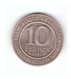 Moneda Franta 10 franci/francs 1987, Aniversarea a 1000 ani de la incoronarea, Europa, Cupru-Nichel
