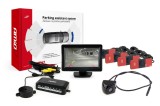 Sistem asistenta parcare AMiO TFT01 4,3 inch cu camera HD-310, 4 senzori interiori negri, afisaj, activare automata la marsarier